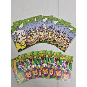 Greeting Card Lot Of 14 - 7 Picture Bunny Cards, 7 Thank You Jungle Cards Amscan